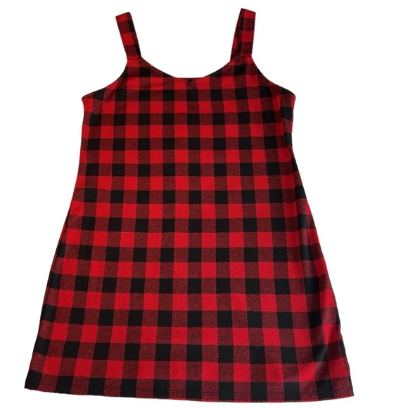 SO Buffalo Plaid Dress Size XL Sleeveless - Picture 3 of 9